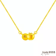 J&rsquo;code真愛密碼金飾 大甲媽 蘋平安安硬金項鍊-小