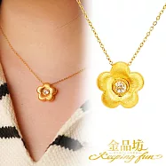 【金品坊】黃金墜子冰清初綻梅花墜飾 (贈鍍金鋼鍊)