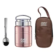 米雅可 經典316不鏽鋼真空燜燒罐500ml(玫瑰金色、不鏽鋼色)附袋+湯匙 MY-7350 台灣製 玫瑰金色