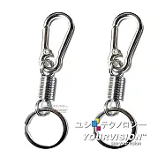 (2入)雙掛環 高勁度彈簧鑰匙圈 汽車遙控器 鑰匙扣 腰掛環 背包掛扣