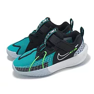 Nike 籃球鞋 G.T. Cut 3 PS 中童 黑 藍 魔鬼氈 氣墊 童鞋 運動鞋 FD7034-003 17cm BLACK/AQUAMARINE