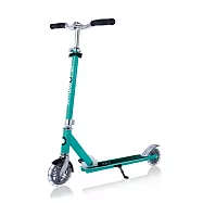 【GLOBBER 哥輪步】法國 FLOW ELEMENT LIGHTS 兒童/青少年折疊滑板車-多色任選(發光前後輪、2輪滑板車) 翡翠綠