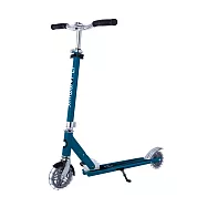 【GLOBBER 哥輪步】法國 FLOW ELEMENT LIGHTS 兒童/青少年折疊滑板車-多色任選(發光前後輪、2輪滑板車) 復古藍