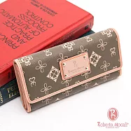 Roberto Mocali - 義大利諾貝兔自然森林系列茉綠花紋16卡1照長夾 緹花