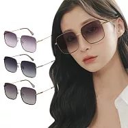 【ALEGANT】優雅時尚漸層方框寶麗來偏光墨鏡/UV400太陽眼鏡/駝金棕/緋櫻粉/翠羽綠 駝金棕