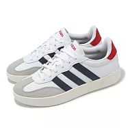adidas 休閒鞋 Barreda 男鞋 白 藍 紅 麂皮 皮革 小白鞋 愛迪達 IH1228 29cm WHITE/NAVY/RED