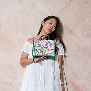 花舞花漾小潮麻包 - 黃麻 染色 - 有背膠 黃麻 染色