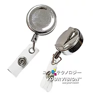 (2入)(直徑3cm) 高彈力耐用 金屬伸縮鑰匙圈 識別證 悠遊卡 防丟繩 易拉扣 伸縮拉環 (附吊環)