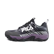 Fila [5-J933W-090] 女 越野跑鞋 戶外/登山/越野鞋 抓地力 透氣 灰黑 紫 23cm 黑/紫
