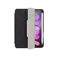 JTLEGEND iPad mini 7/6共用 8.3吋 2024/2021 Ness相機快取多角度折疊防潑水布紋保護殼(有筆槽) 石墨黑