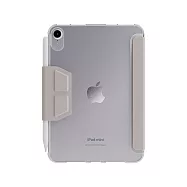 JTLEGEND iPad mini 7/6共用8.3吋 2024/2021 Ness相機快取多角度折疊防潑水布紋保護殼(無筆槽) 奶茶灰