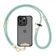 LEEU DESIGN 攀連二合一手機掛繩 防丟繩 手腕掛繩 -金色/蒂芬尼藍