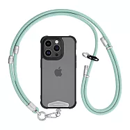 LEEU DESIGN 攀連二合一手機掛繩 防丟繩 手腕掛繩 -銀色/蒂芬尼藍
