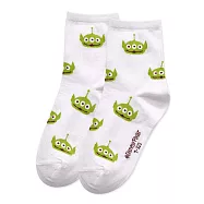 【ONEDER 旺達棉品】迪士尼滿版系列中筒襪 長襪 台灣製棉襪女襪- 三眼怪 TO-A323