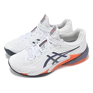 Asics 網球鞋 Court FF 3 Clay 男鞋 白藍橘 澳網配色 紅土大底 輕量 運動鞋 亞瑟士 1041A371104 29cm WHITE/GREYISH PURPLE