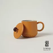 【陸寶LOHAS】平安永結蓋杯 320ML 雙色可選 富含東方美學韻味 琉璃黃