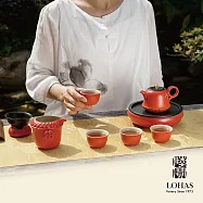 【陸寶LOHAS】萬福永結茶禮 一壺一海四杯 配有茶濾及水方 周全配置 曙光紅