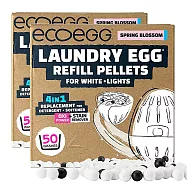 英國ECOEGG-環保低敏淺色潔衣蛋補充包(50次/粉紅春天花蕾)2入組