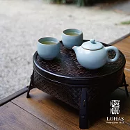 【陸寶LOHAS】汝窯西施望月茶組 汝窯天青色 一壺兩杯 紫砂經典壺型-西施壺
