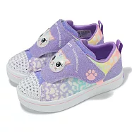 Skechers 燈鞋 S Lights-TWI-Lites-Twinkle Pets 小童 小貓 閃燈 發光 童鞋 314127NLVMT 14cm LAVENDER/MULTI