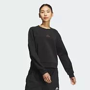 ADIDAS CREW 女圓領套頭衫-JJ1107 S 黑色