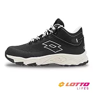 【LOTTO 義大利】女 CT 400 防水高筒戶外健行鞋- 25cm 黑/白