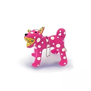 草間彌生 圓點小狗 紅 RING-RING