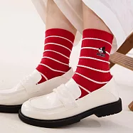 【虎兒寶】迪士尼系列 卡通造型兒童短襪 5雙組 - 米奇米妮 紅 童襪 ( SM33203 ) 20-22cm