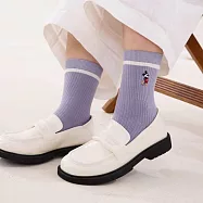 【虎兒寶】迪士尼系列 卡通造型兒童短襪 5雙組 - 米奇米妮 紫 童襪 ( SM33200 ) 22-24cm