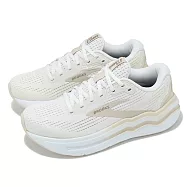 Brooks 慢跑鞋 Ghost Max 2 女鞋 米白 厚底 緩衝 魔鬼極致 運動鞋 1204201B109 24cm WHITE/ALMOND/TAN