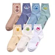 【ONEDER 旺達棉品】迪士尼大頭系列中筒襪 長襪 台灣製棉襪女襪- 奇奇與蒂蒂 CD-A331