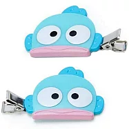 日本Sanrio三麗鷗少女瀏海髮夾立體造型髮飾A301(2入;可選HGD人魚漢頓/KRD大眼蛙/PND布丁狗) 人魚漢頓