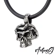 ACHOS【Evil鬼盜魔咒】潮流吊墬搭配鍺鈦項圈 45cm