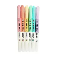 節奏 TEMPO 可擦拭螢光筆六色裝 10包入/組 H-1504-6