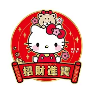 【SANRIO】三麗鷗Hello Kitty 美樂蒂 酷洛米 立體剪紙門貼(春聯 窗貼 門貼) SWT22502-招財進寶