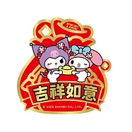 【SANRIO】三麗鷗Hello Kitty 美樂蒂 酷洛米 立體剪紙門貼(春聯 窗貼 門貼) SWT22504-錢袋