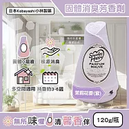 日本Kobayashi小林製藥-Sawaday Happy室內放置型固體消臭芳香劑120g/瓶(廁所空氣清新香氛膏,分解異味除臭凝膠罐,車內脫臭擴香淨味盒) 茉莉花香(紫)