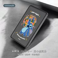 【正版授權】Disney迪士尼 5000mAh 20W PD超薄磁吸無線快充行動電源 (D)迪斯可史迪奇