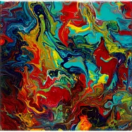 【玲廊滿藝】郭家秀 S.K-焰彩之舞20x20cm