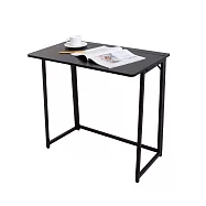 【居家cheaper】二代免組裝秒收摺疊桌 (露營桌/餐桌/書桌/電腦桌/拜拜桌/機能桌/摺疊邊桌/工作桌) 2代 黯木黑