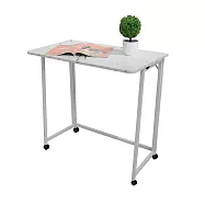 【居家cheaper】二代免組裝秒收摺疊桌附輪組 (露營桌/餐桌/書桌/電腦桌/拜拜桌/機能桌/摺疊邊桌/工作桌) 二代 大理石白 附輪組