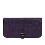 HERMES 銀釦 TOGO皮革 DOGON 長夾_展示品 (鳶尾紫)