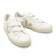 Veja 休閒鞋 Recife Logo Leather 男鞋 米白 金 魔鬼氈 經典 小白鞋 RC0502762B 28cm EXTRA WHITE PLATINE