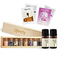 O’Pretty 歐沛媞 1+1水晶精油能量組【水晶瓶X8+精油X2+精緻木盒】 依蘭