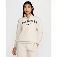 NIKE AS W NSW PHNX FLC OS LOGO QZ 女 長袖上衣-FV7680104 M 白色