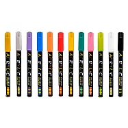 【MBS 萬事捷】MONA 直液式 501 壓克力麥克筆 1.0mm 共12色 10支入 /盒 44955 0 白