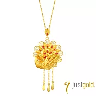 【Just Gold 鎮金店】雋藏 吉光鳳羽 黃金項鍊