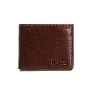 Lynx - 美國山貓進口牛皮3卡拉鏈暗袋短夾-共2色 咖啡