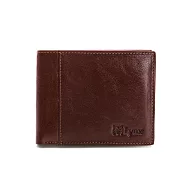 Lynx - 美國山貓NAPA進口牛皮雙開9卡零錢袋短皮夾-共2色 咖啡