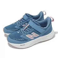 New Balance 慢跑鞋 Fresh Foam 625 中童 藍 粉 寬楦 魔鬼氈 小朋友 運動鞋 NB PT625NP-W 18.5cm BLUE/WHITE